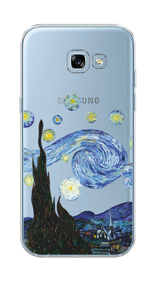 

Чехол на Samsung Galaxy A5 2017 "Ночь Ван Гога", Голубой;синий;черный, 20650-1