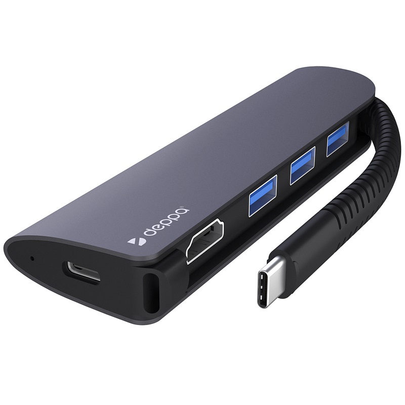 

Разветвитель Deppa USB Type-C/HDMI Black