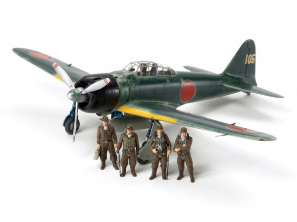 

Сборная модель Tamiya 61108 Mitsubishi A6M3/3a Zero Fighter (ZEKE) 5 фигур пилотов