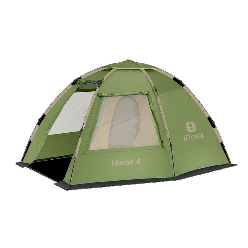 фото Палатка home 4 быстросборная btrace (зеленый, )