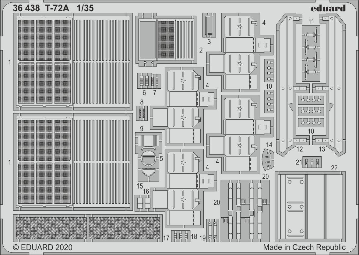 

Фототравление Eduard 36438 T-72A 1/35