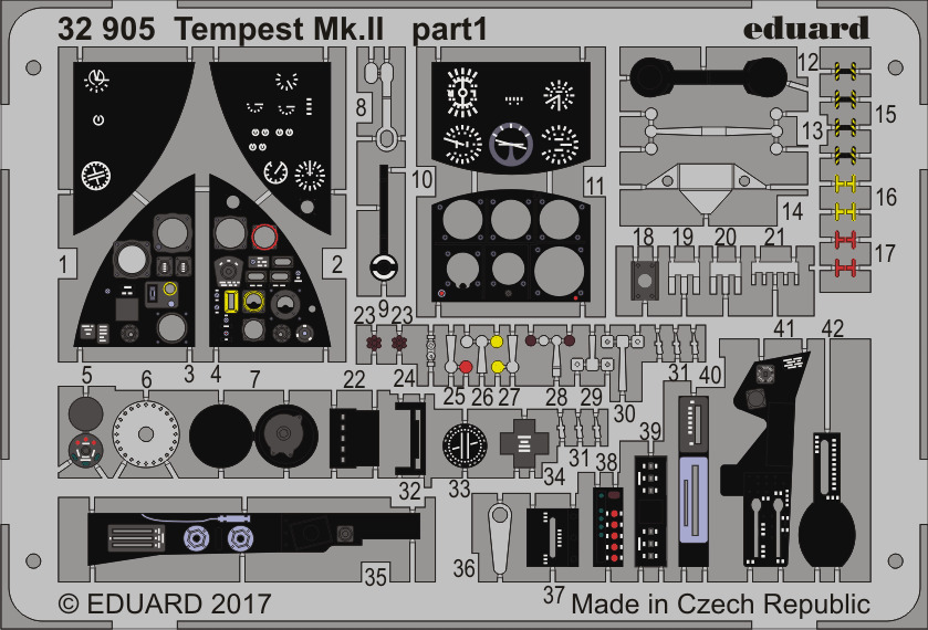 

Фототравление Eduard 32905 Tempest Mk II 1/32, Однотонный