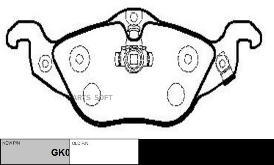 

Колодки торм. пер. (старый CKG-13) OPEL Astra 98-09 CTR