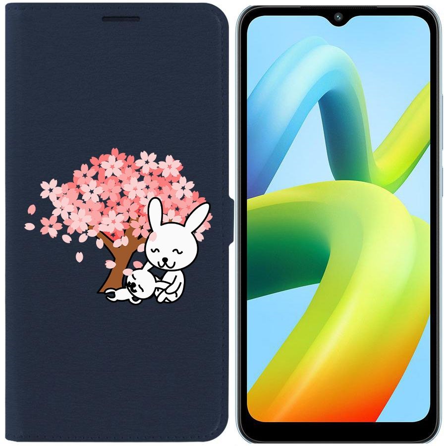 

Чехол-книжка Eco Book для Xiaomi Redmi A1+ Кролики, Синий