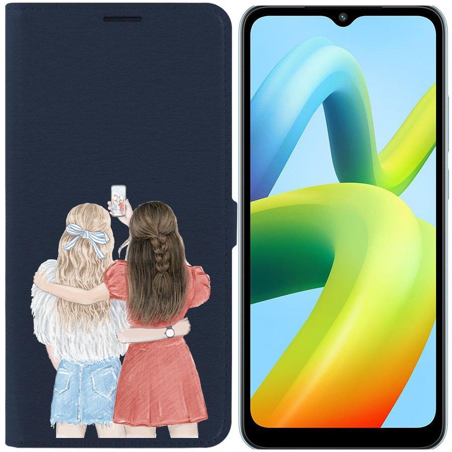

Чехол-книжка Eco Book для Xiaomi Redmi A1+ Лучшие подруги, Синий