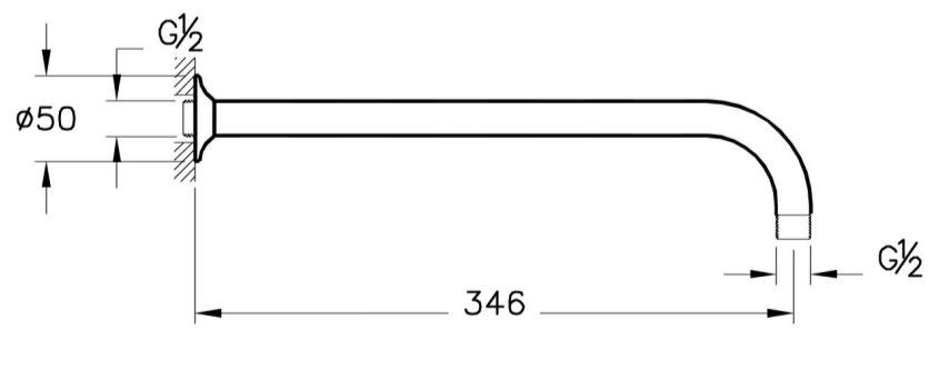 

Кронштейн Vitra Origin для верхнего душа настенный, черный матовый A4565236