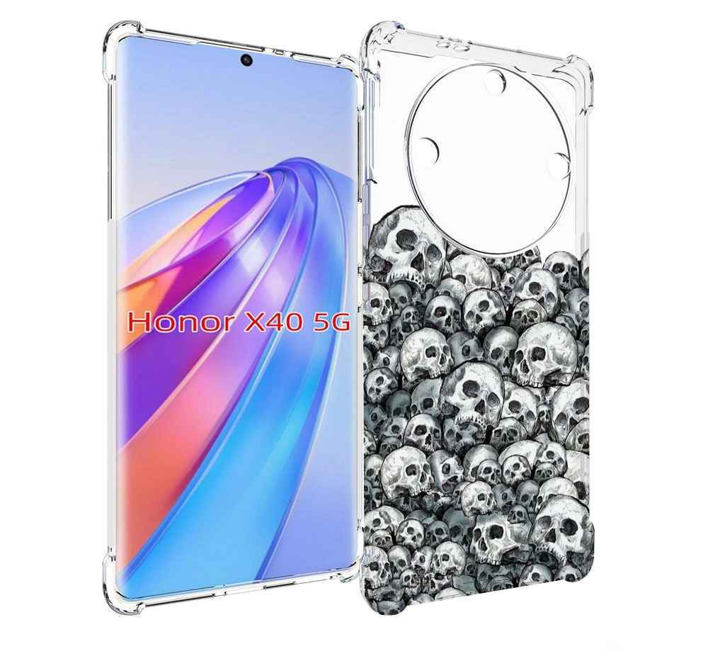 

Чехол MyPads гора из черепов для Honor X40, Прозрачный, Tocco