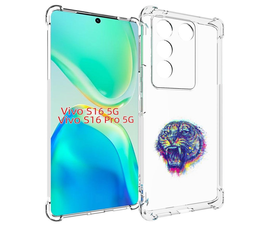 Чехол MyPads Тигр 2 для Vivo S16 5G/S16 Pro 5G/V27/V27 Pro