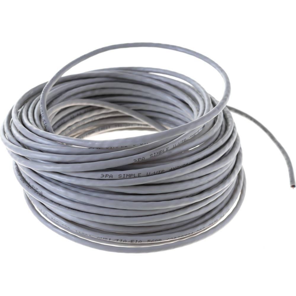 фото Эра кабель витая пара u/utp 4x2x24awg cat5e cca pvc 25 м simple 20/3б0044437 б0044437