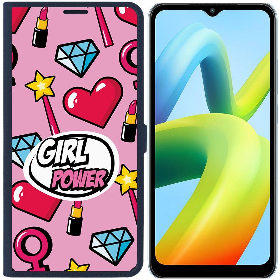 

Чехол-книжка Eco Book для Xiaomi Redmi A1+ Girl Power, Синий