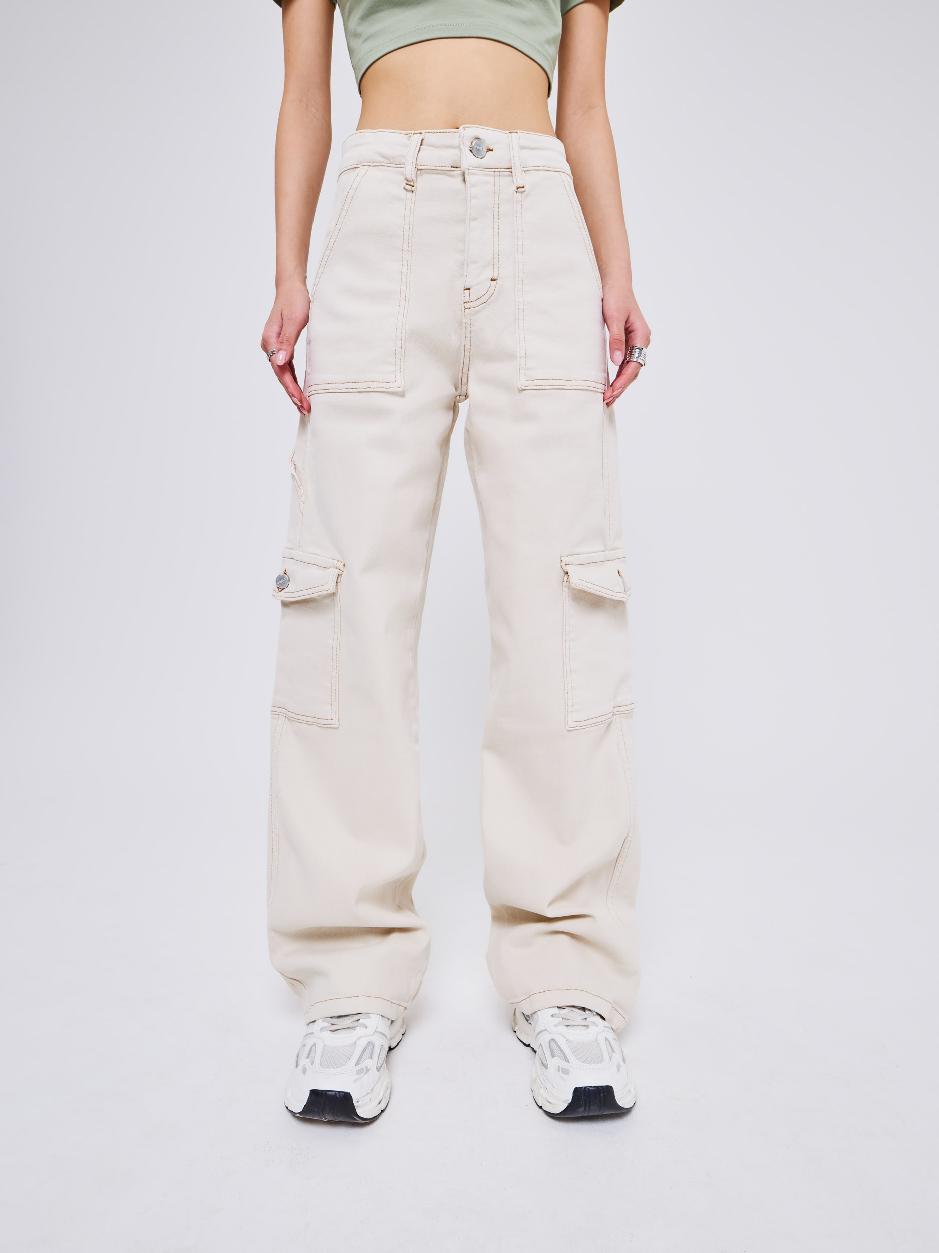 

Джинсы женские Feelz Slouchy 02 бежевые 25, Бежевый, Slouchy 02