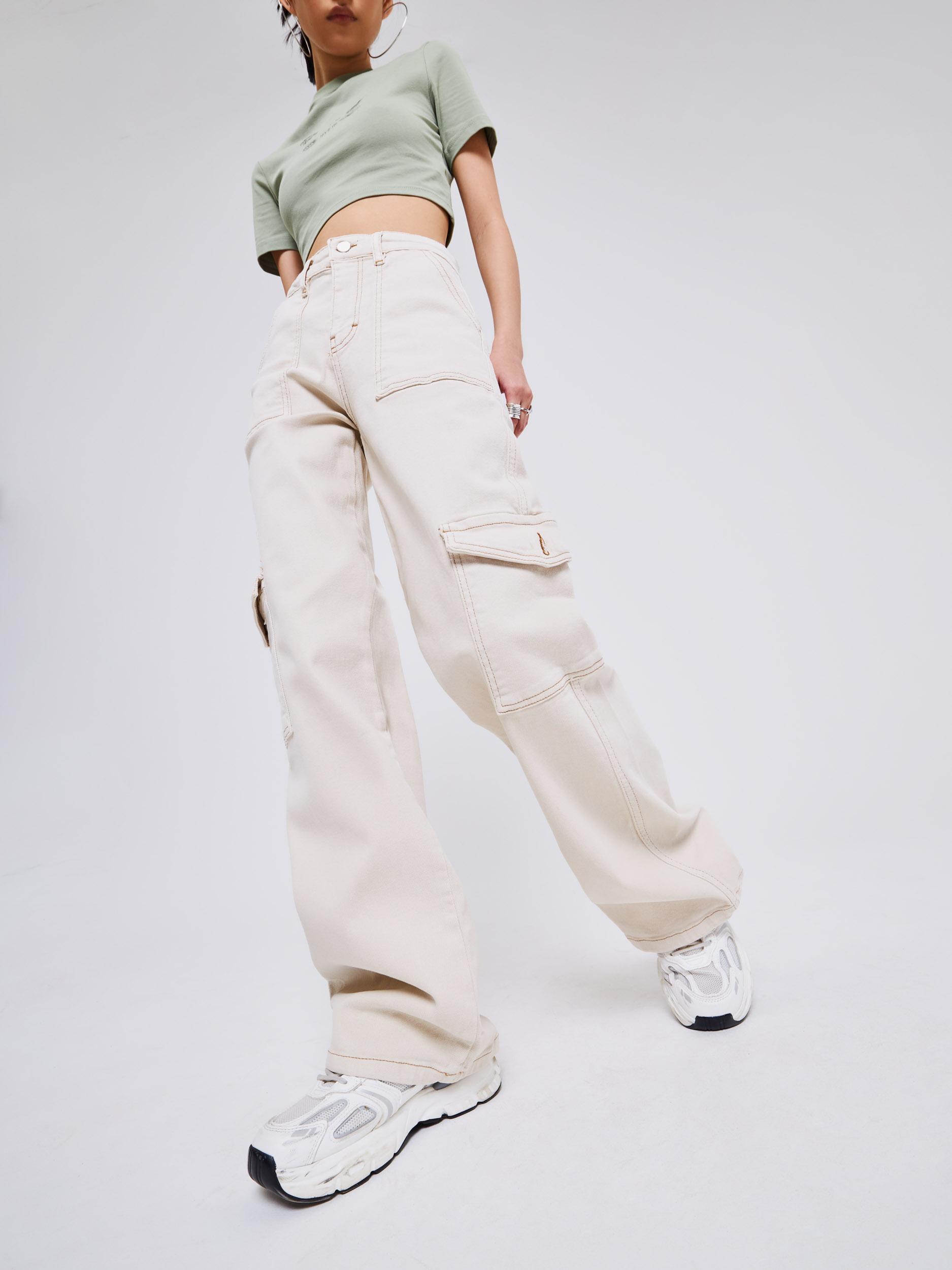 

Джинсы женские Feelz Slouchy 02 бежевые 26, Бежевый, Slouchy 02