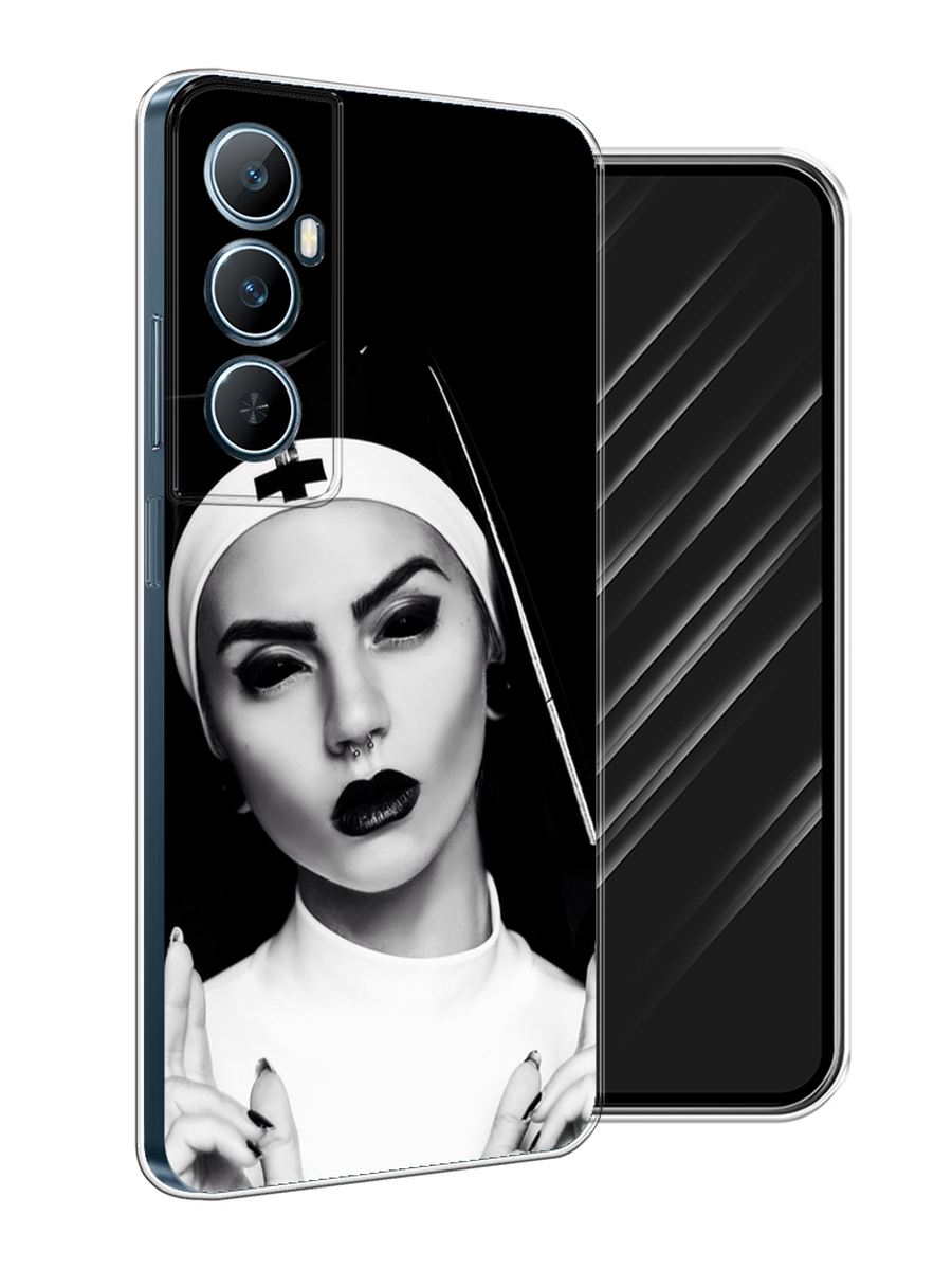 

Чехол Awog на Realme C65 "Черная монашка", Серый;черный, 2516750-1