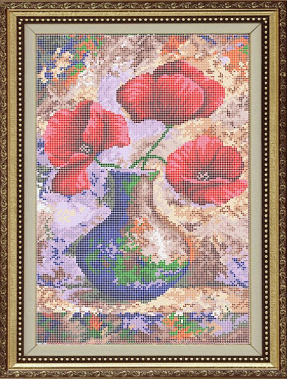 

Рисунок на ткани «Маки»