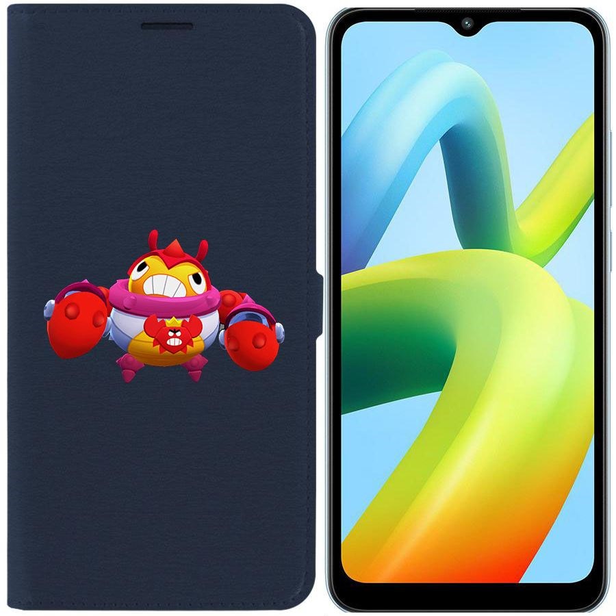 

Чехол-книжка Eco Book для Xiaomi Redmi A1+ Brawl Stars-Краб Тик