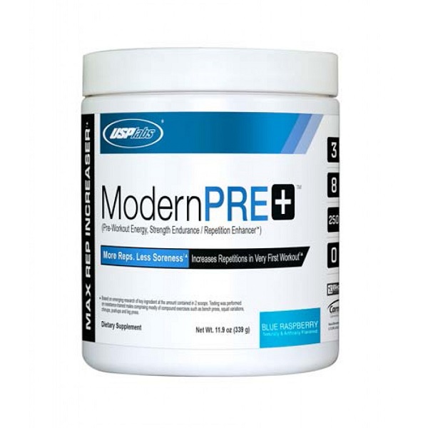 фото Предтреник usplabs modern pre+ - 384 грамма, голубая малина