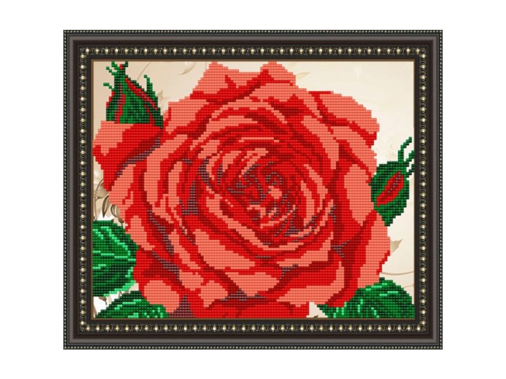 Рисунок на ткани «Роза»