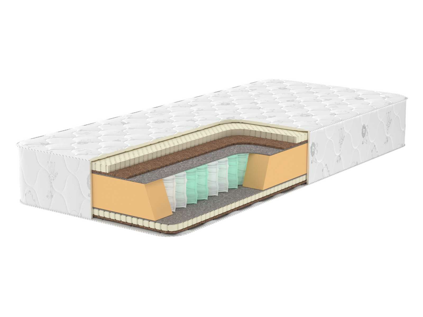 

Матрас Dimax Гений Макси 80х200, Бежевый;белый;серый;серебристый, Гений Макси