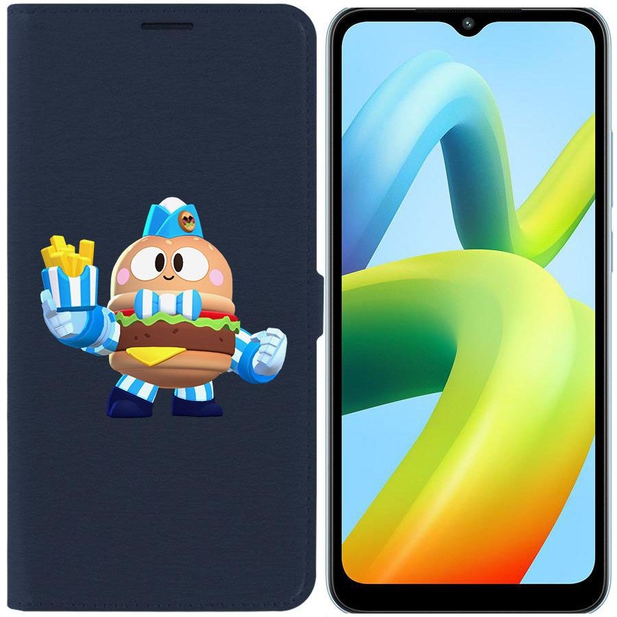 

Чехол-книжка Eco Book для Xiaomi Redmi A1+ Brawl Stars-Бургер Лу
