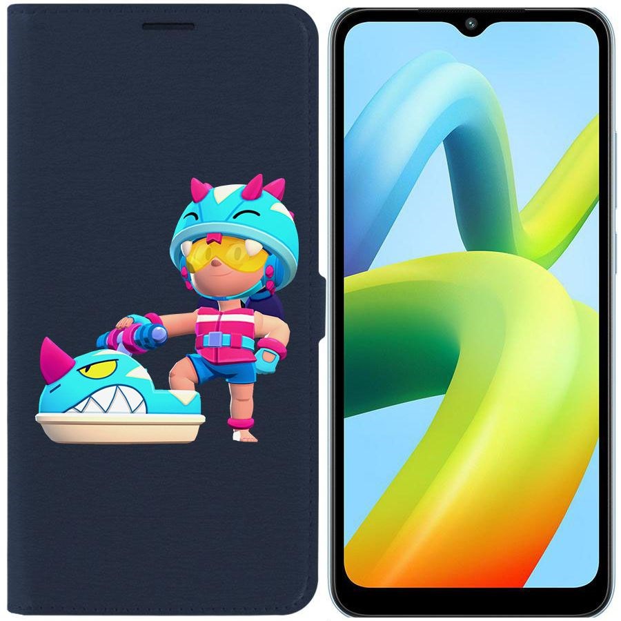 

Чехол-книжка Eco Book для Xiaomi Redmi A1+ Brawl Stars-Аквабайкер Джеки