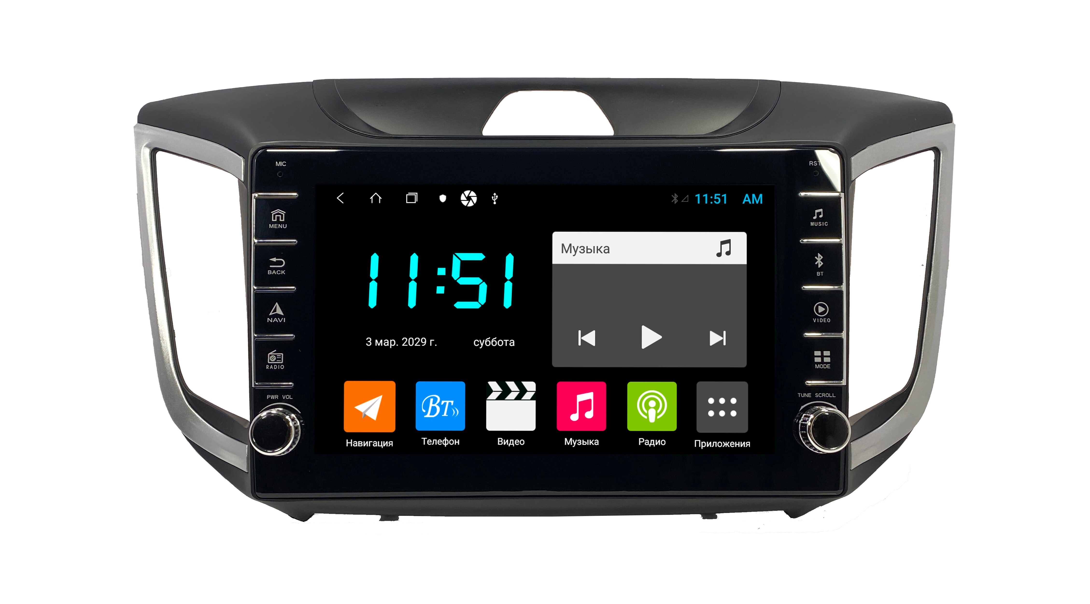 Штатная автомагнитола Zenith Hyundai Creta 464GB с крутилками Android 12 Мультируль 3226500₽