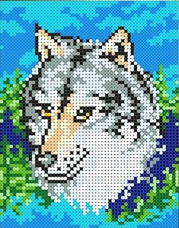 

Рисунок на ткани «Волк»