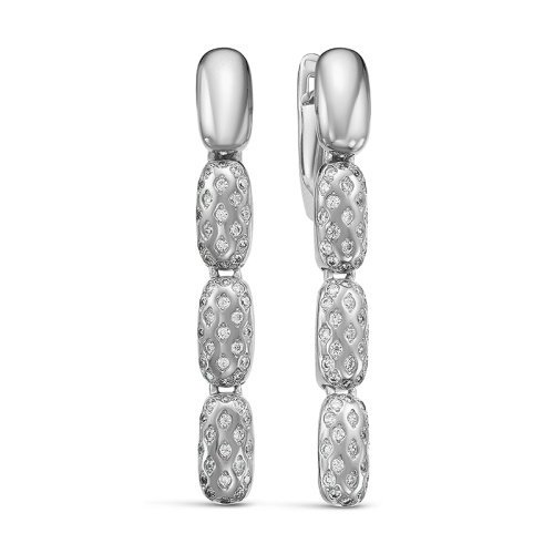 

Серьги из серебра с фианитом Яхонт Ювелирный 219537, 219537