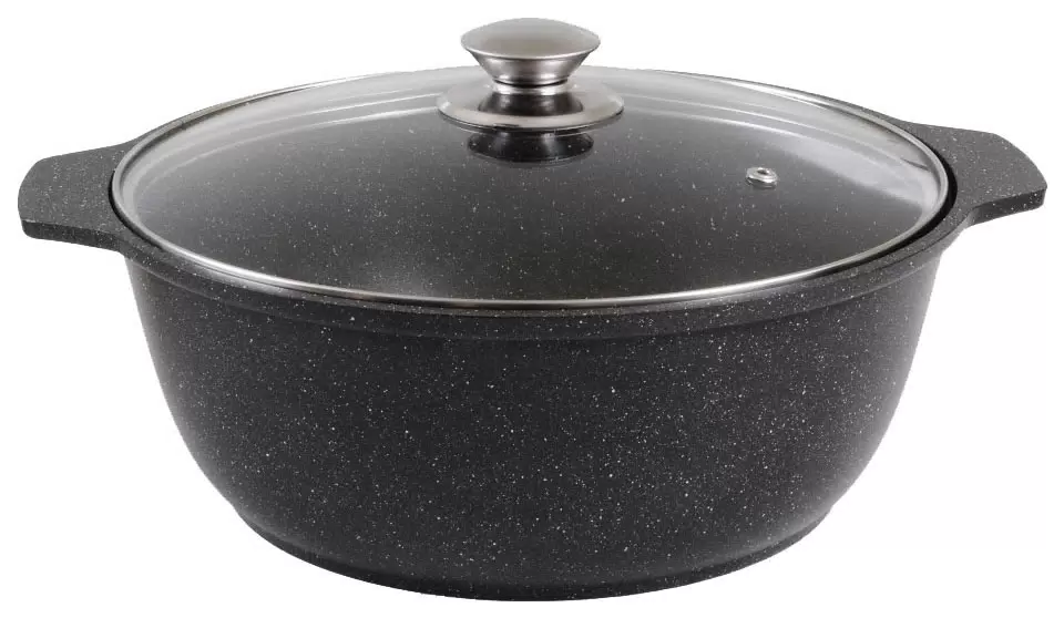 

Кастрюля-жаровня Kukmara Мраморная 4L Black жмт42а, Серый