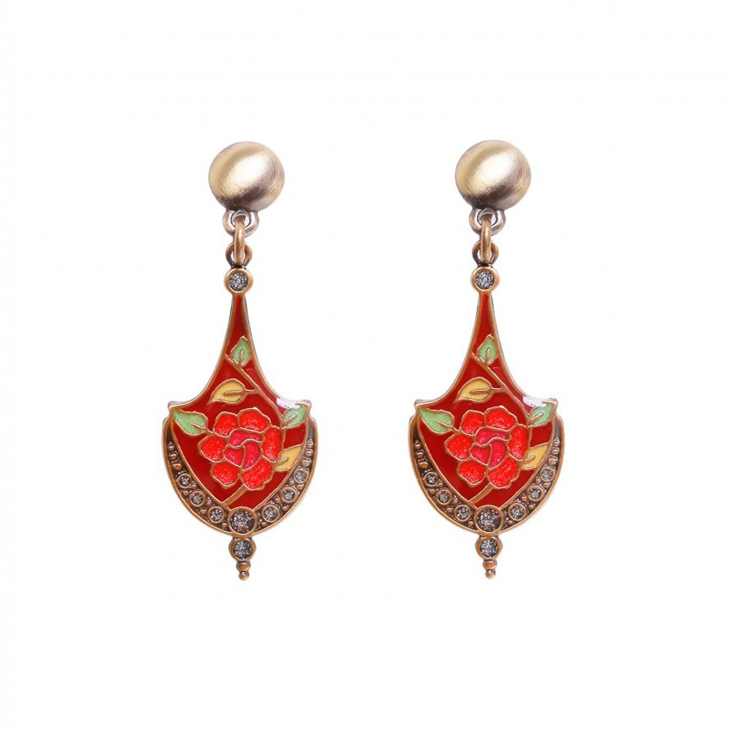 

Серьги из бижутерного сплава/бронзы с эмалью Clara Bijoux A77197 R, A77197 R