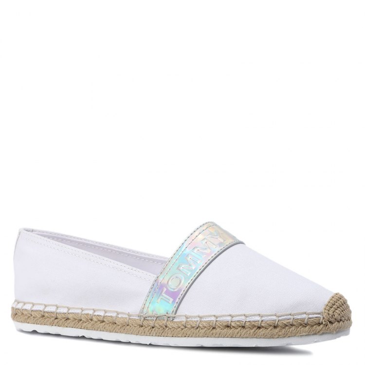 фото Женские эспадрильи tommy jeans iridescent branding espadrille en0en01277 цв. белый 40 eu