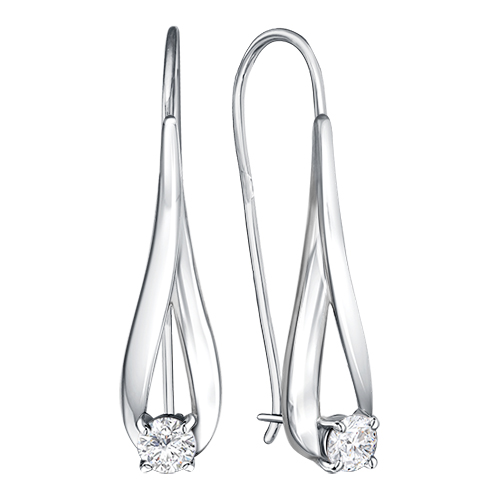 

Серьги из серебра ЯХОНТ Золотой 220769, фианит, 220769