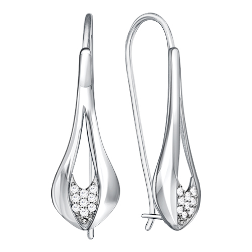 

Серьги из серебра ЯХОНТ Золотой 220770, фианит, 220770