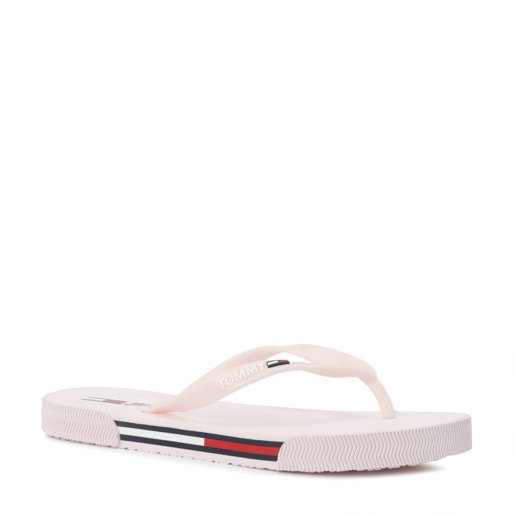 фото Женские сланцы tommy jeans essential flat beach sandal en0en01433 цв. светло-розовый 36 eu