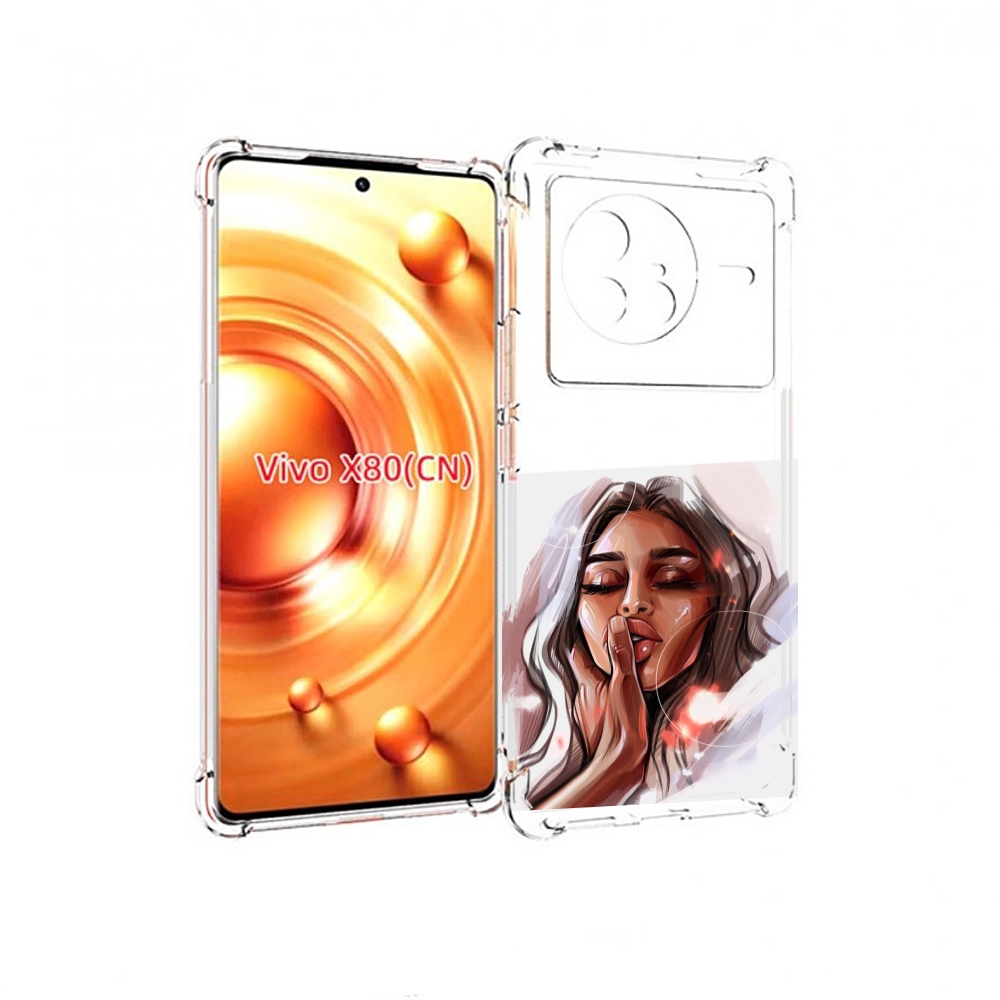 

Чехол Mypads Большие-Губы Женский Для Vivo X80, Прозрачный, Tocco