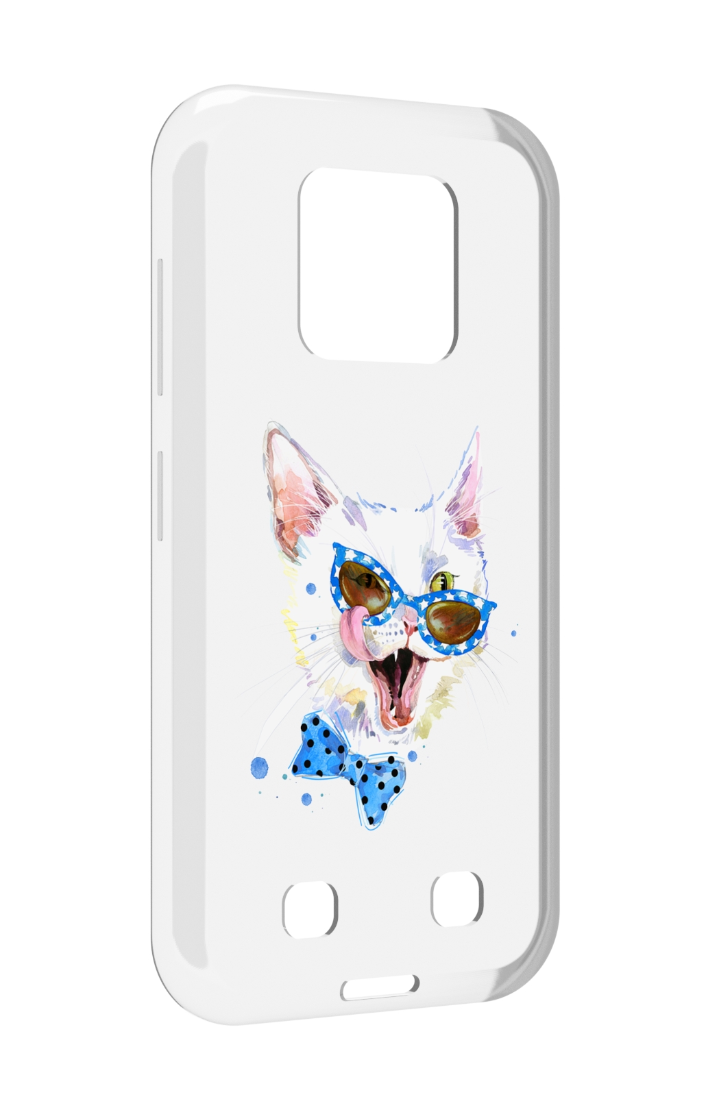 

Чехол MyPads белый кот для Oukitel WP18, Прозрачный, Tocco