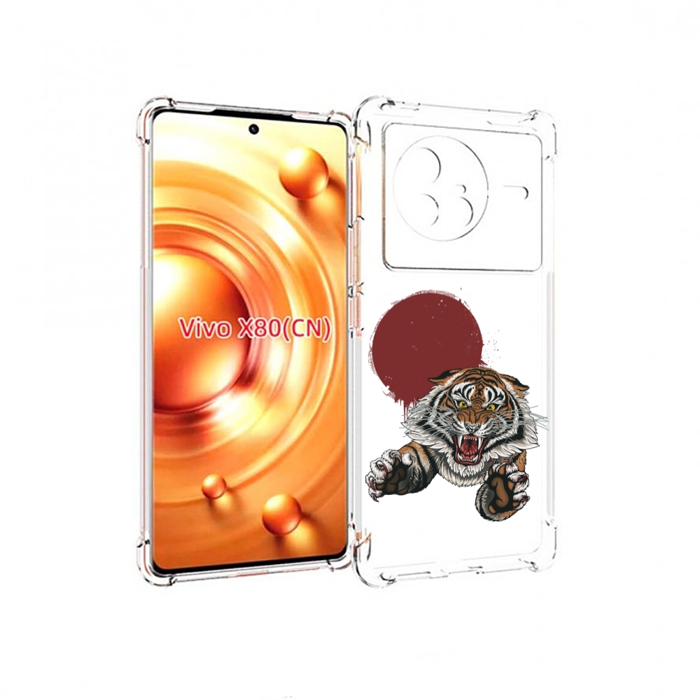 

Чехол Mypads Бросок Тигра Для Vivo X80, Прозрачный, Tocco