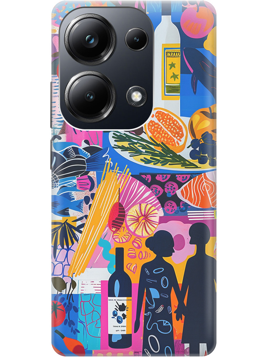 

Силиконовый чехол на Xiaomi Redmi Note 13 Pro 4G / Poco M6 Pro 4G с принтом 802422, Синий;прозрачный;розовый, 779826851