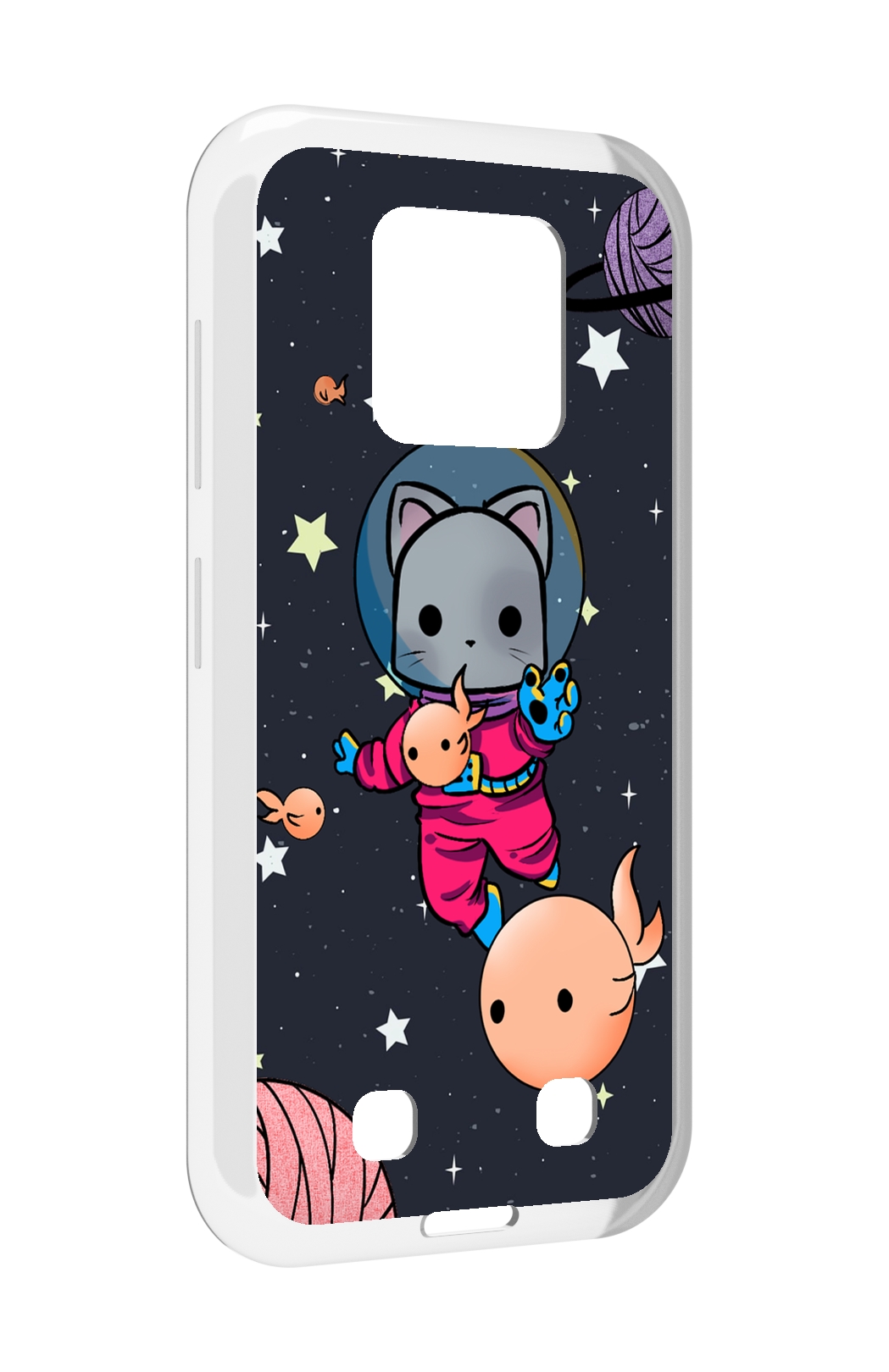 

Чехол MyPads котик-с-рыбкой-в-космосе для Oukitel WP18, Прозрачный, Tocco