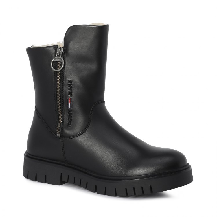 фото Женские ботинки tommy jeans visible warmlined flat boot en0en01603 цв. черный 37 eu