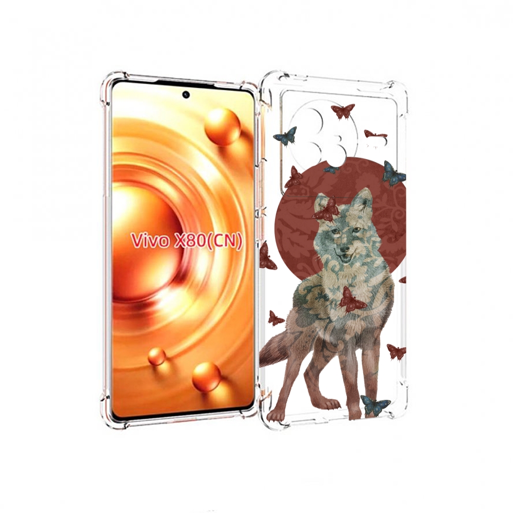 

Чехол Mypads Волчица С Бабочками Для Vivo X80, Прозрачный, Tocco