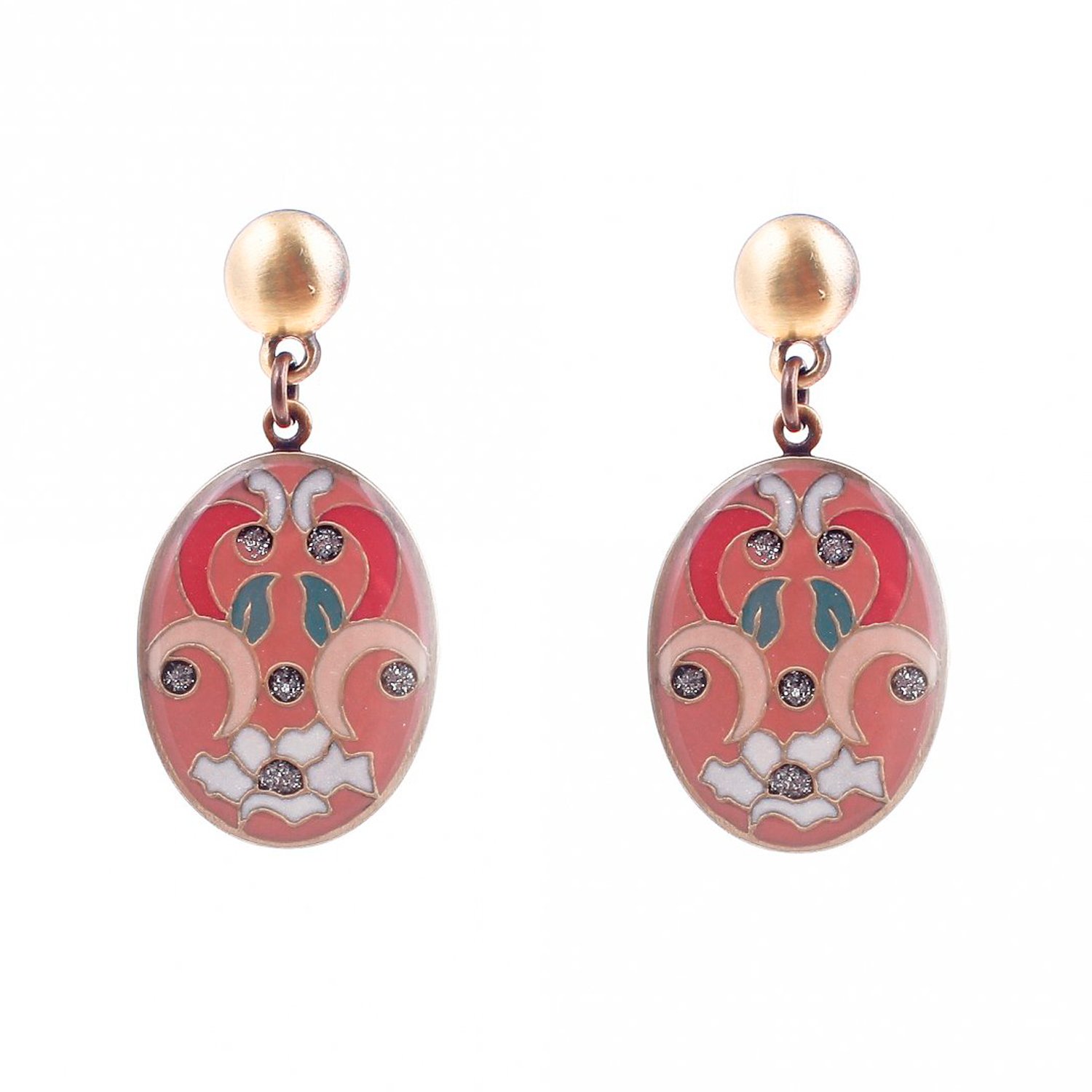 

Серьги из бижутерного сплава/бронзы с эмалью Clara Bijoux A74954 R, A74954 R
