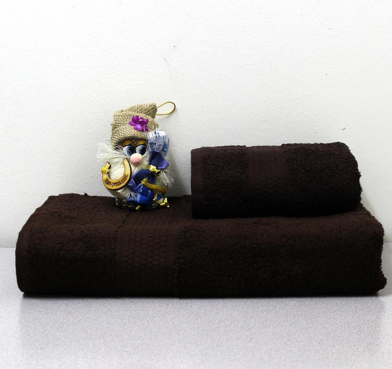 Полотенце махровое 40х70 темный шоколад 450 гр. Узбекистан