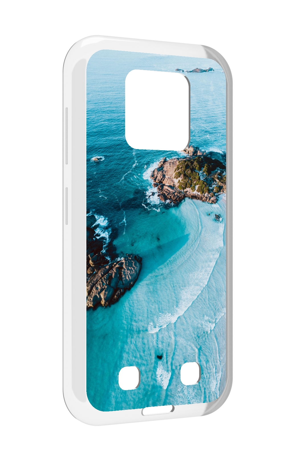 

Чехол MyPads красивый голубой залив для Oukitel WP18, Прозрачный, Tocco