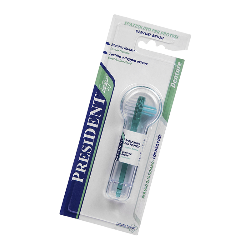 Щетка PresiDENT для чистки съемных протезов 10шт упаковка профессиональные мягкие зубные щетки рот чистый нано щетка для ухода за полостью рта
