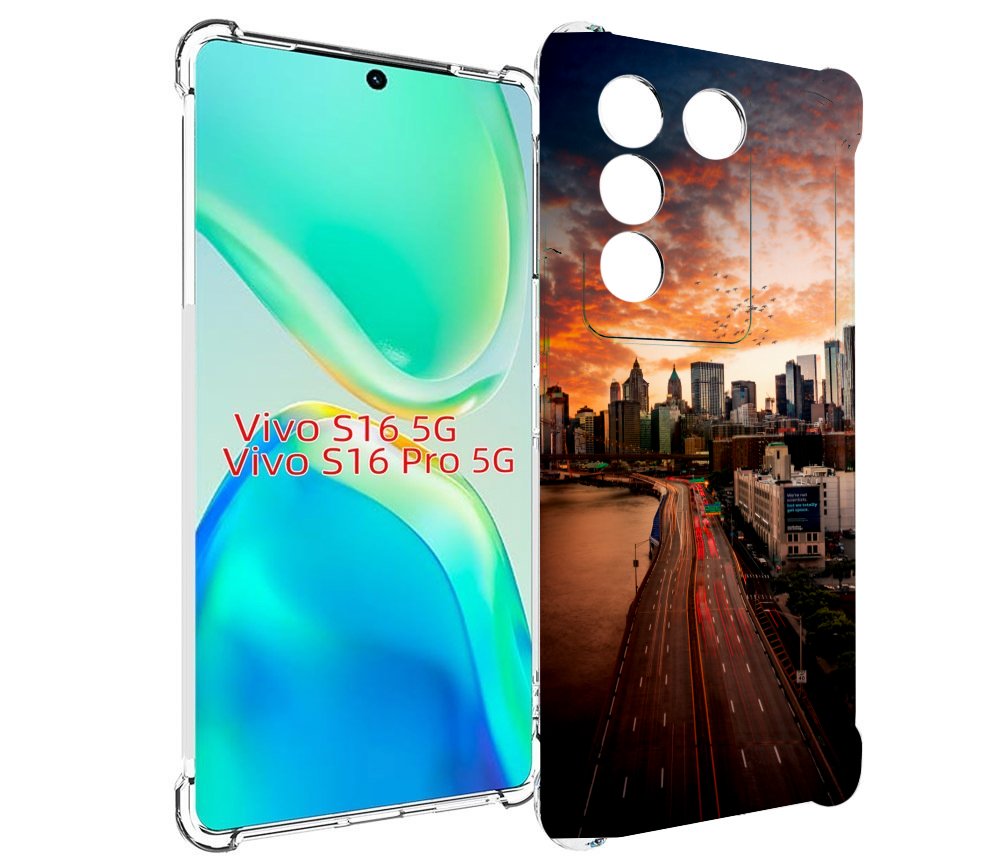 

Чехол MyPads американский город фото для Vivo S16 5G/S16 Pro 5G/V27/V27 Pro, Tocco