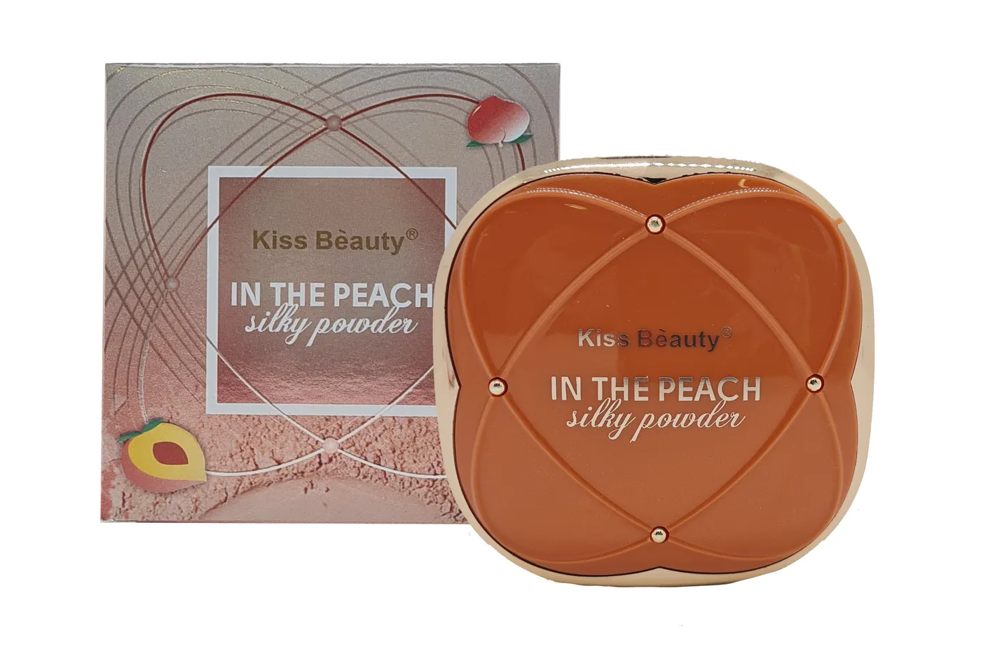 Двойная пудра для лица с матовым покрытием Kiss Beauty In The Peach Silky Powder  тон #1