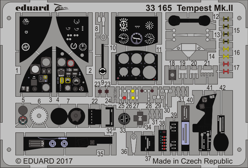 

Фототравление Eduard 33165 Tempest Mk II 1/32, Цветной