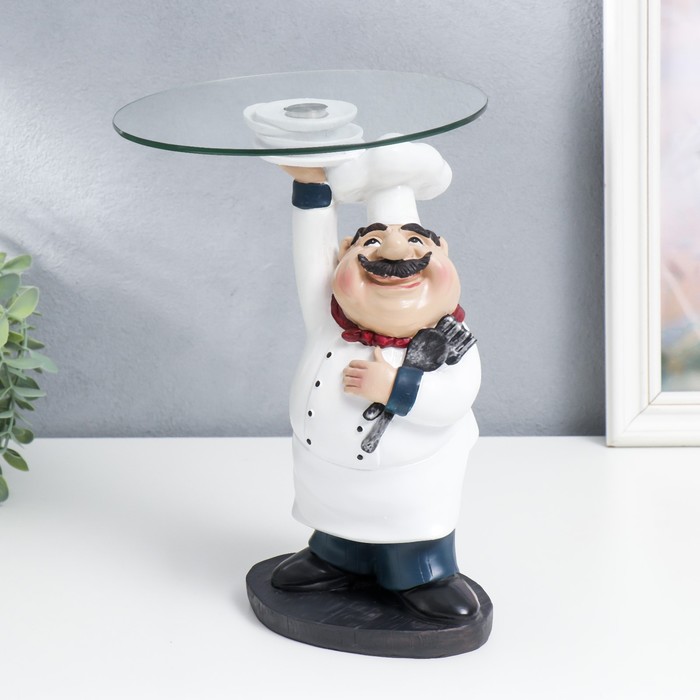 

Сувенир полистоун подставка "Усатый повар" 28х19,5х19,5 см