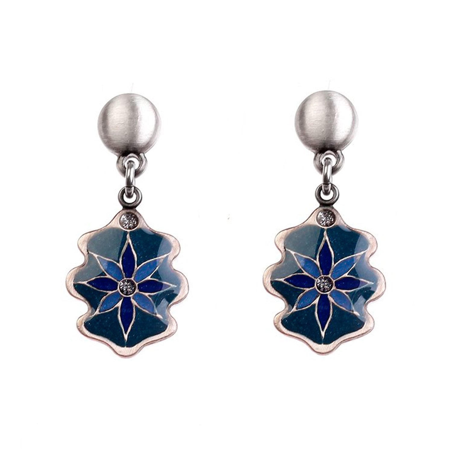 

Серьги из бижутерного сплава/бронзы с эмалью Clara Bijoux A51771.1T BL, A51771.1T BL