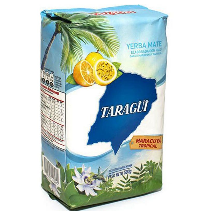 

Чай мате Taragui Maracuya Tropical, листовой, с добавками, 500 г, мате